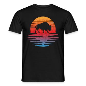Buffle - T-shirt homme - noir - Devant - AI Model Male 178 light (178cm)