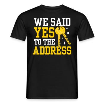 Nous avons dit oui à l’adresse - T-shirt homme - noir - Devant - AI Model Male 178 light (178cm)