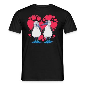 Saint-Valentin Coeur à pieds bleus - T-shirt homme - noir - Devant - AI Model Male 178 light (178cm)