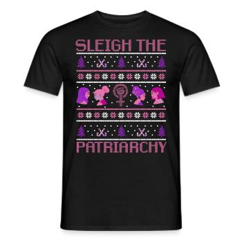Traîneau Le Patriarcat - T-shirt homme - noir - Devant - AI Model Male 178 light (178cm)