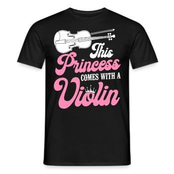 Violin Violinist Girl This - Männer T-Shirt - Schwarz - Vorne - AI Model Male 178 light (178cm)