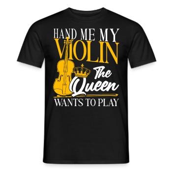 Violoniste Fille Hand Me My - T-shirt homme - noir - Devant - AI Model Male 178 light (178cm)