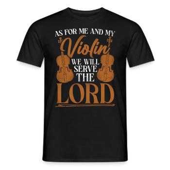 Violoniste Violoniste Jesus Faith - T-shirt homme - noir - Devant - AI Model Male 178 light (178cm)