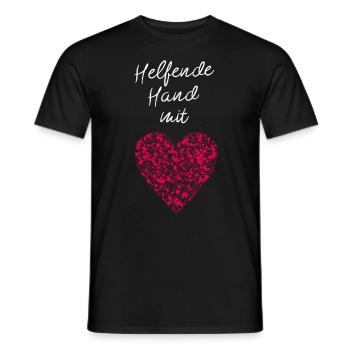 Helfende Hand mit Herz Ehrenamtlich Ehrenamt - Männer T-Shirt - Schwarz - Vorne - AI Model Male 178 light (178cm)