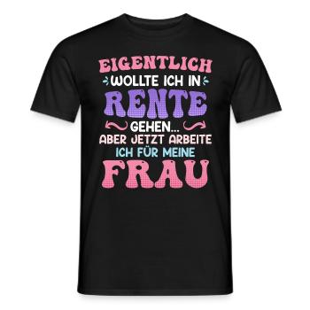 Ich wollte in Rente Männer Renteneintritt - Männer T-Shirt - Schwarz - Vorne - AI Model Male 178 light (178cm)