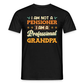 Professioneller Opa Rente Rentner - Männer T-Shirt - Schwarz - Vorne - AI Model Male 178 light (178cm)