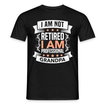 Grandpa in retirement Retirement - Men's T-Shirt - black - Front - AI Model Male 178 light (178cm)