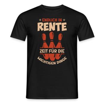 Rentner Bowling Pensionierung Renteneintritt - Männer T-Shirt - Schwarz - Vorne - AI Model Male 178 light (178cm)
