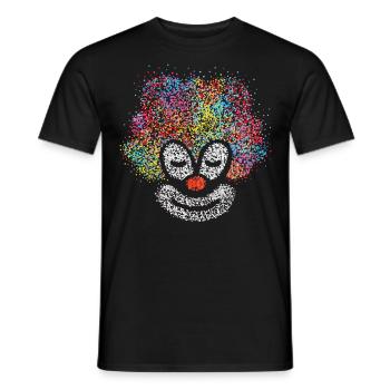 Confetti Clown Carnaval Costume Set Jeck - T-shirt homme - noir - Devant - AI Model Male 178 light (178cm)