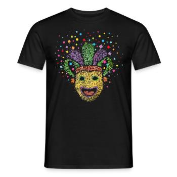 Carnival Mask Carnival Carnival Confetti - Men's T-Shirt - black - Front - AI Model Male 178 light (178cm)