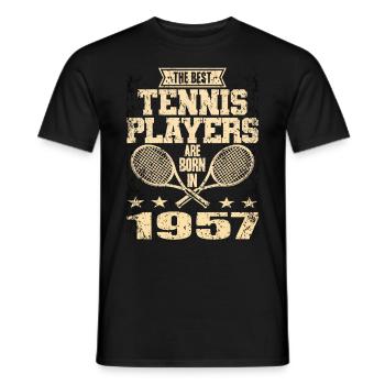 Les meilleurs joueurs de tennis sont nés en 1957 - T-shirt homme - noir - Devant - AI Model Male 178 light (178cm)