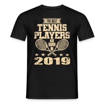 The Best Tennis Players Are Born In 2019 - Men's T-Shirt - black - Front - AI Model Male 178 light (178cm)