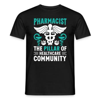 Eingetragener Pharmazeut Pharmazietechniker Lebens - Männer T-Shirt - Schwarz - Vorne - AI Model Male 178 light (178cm)