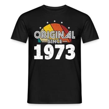 50e anniversaire né en 1973 Original depuis 1973 - T-shirt homme - noir - Devant - AI Model Male 178 light (178cm)