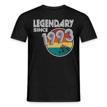 30th birthday born 1993 Legendary Since 1993 - Men's T-Shirt - black - Front - AI Model Male 178 light (178cm)