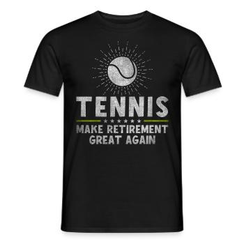 Tennis Make Retirement Great Again Retiree - Männer T-Shirt - Schwarz - Vorne - AI Model Male 178 light (178cm)