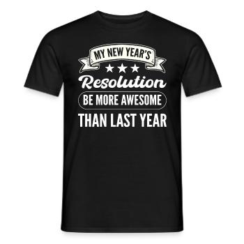 Ma résolution du Nouvel An Réveillon du Nouvel An - T-shirt homme - noir - Devant - AI Model Male 178 light (178cm)