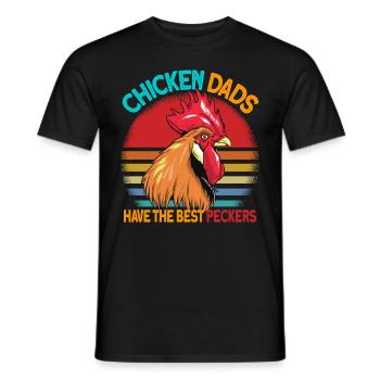 Chickens - Men's T-Shirt - black - Front - AI Model Male 178 light (178cm)