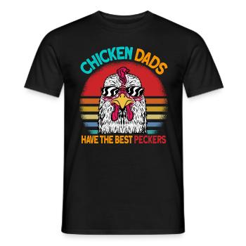 Chickens - Men's T-Shirt - black - Front - AI Model Male 178 light (178cm)