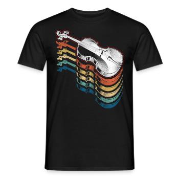 Violon Violoniste Rétro Vintage - T-shirt homme - noir - Devant - AI Model Male 178 light (178cm)
