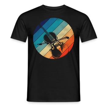 Violon Violoniste Rétro Vintage - T-shirt homme - noir - Devant - AI Model Male 178 light (178cm)