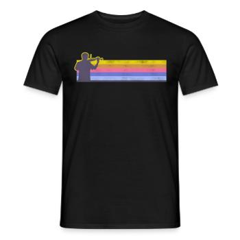 Violon Violoniste Rétro Vintage - T-shirt homme - noir - Devant - AI Model Male 178 light (178cm)