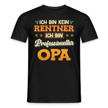 Professioneller Opa Rente Rentner - Männer T-Shirt - Schwarz - Vorne - AI Model Male 178 light (178cm)