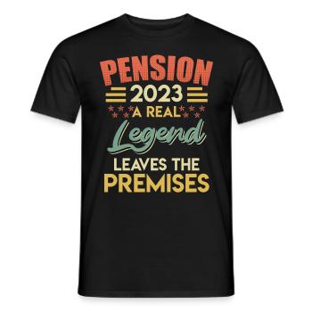La légende quitte le site du locataire en 2023 - T-shirt homme - noir - Devant - AI Model Male 178 light (178cm)