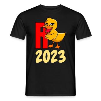 Rente 2023 R-Ente Pensionierung Ruhestand - Männer T-Shirt - Schwarz - Vorne - AI Model Male 178 light (178cm)
