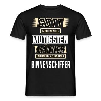 Binnenschiffer, einer der mutigsten Männer - Männer T-Shirt - Schwarz - Vorne - AI Model Male 178 light (178cm)