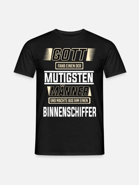 Binnenschiffer, einer der mutigsten Männer - Männer T-Shirt - Schwarz