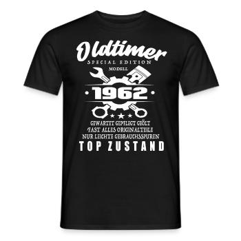 Oldtimer Special Edition Modell 1962 - Männer T-Shirt - Schwarz - Vorne - AI Model Male 178 light (178cm)