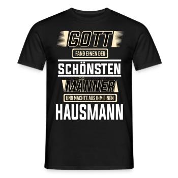 Hausmann, einer der schönsten Männer der Welt - Männer T-Shirt - Schwarz - Vorne - AI Model Male 178 light (178cm)