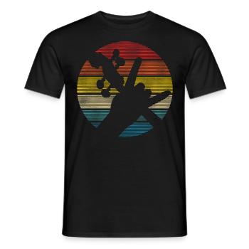 Violin Violinist Retro Vintage - Männer T-Shirt - Schwarz - Vorne - AI Model Male 178 light (178cm)
