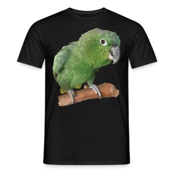 The farinous parrot - Men's T-Shirt - black - Front - AI Model Male 178 light (178cm)