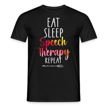 Assistant orthophoniste - T-shirt homme - noir - Devant - AI Model Male 178 light (178cm)