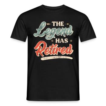 The legend retires - Men's T-Shirt - black - Front - AI Model Male 178 light (178cm)