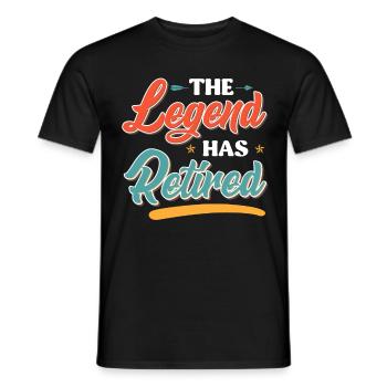 The legend retires - Men's T-Shirt - black - Front - AI Model Male 178 light (178cm)