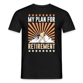 Wandern im Ruhestand Renteneintritt Rentner Urlaub - Männer T-Shirt - Schwarz - Vorne - AI Model Male 178 light (178cm)