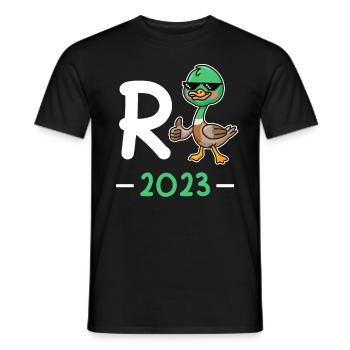 Rente 2023 R Ente Pensionierung - Männer T-Shirt - Schwarz - Vorne - AI Model Male 178 light (178cm)