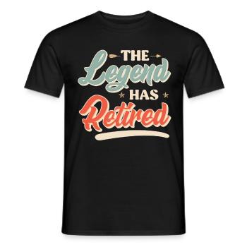 The legend retires - Men's T-Shirt - black - Front - AI Model Male 178 light (178cm)