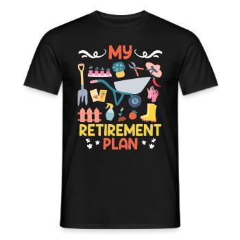 My Plan Retirement Retirees - Men's T-Shirt - black - Front - AI Model Male 178 light (178cm)