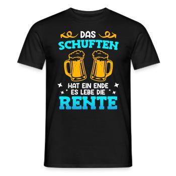 Rentner 2023 das schuften hat ein Ende Rente 2023 - Männer T-Shirt - Schwarz - Vorne - AI Model Male 178 light (178cm)