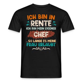 Rentner Renteneintritt Mann - Männer T-Shirt - Schwarz - Vorne - AI Model Male 178 light (178cm)