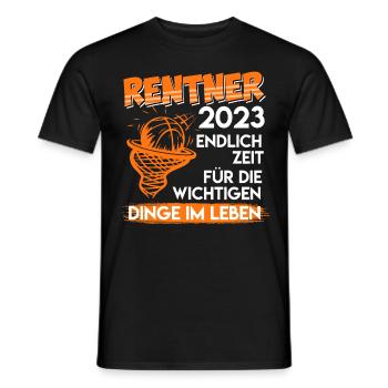 Rentner 2023 Basketballer Basketball Pensionierung - Männer T-Shirt - Schwarz - Vorne - AI Model Male 178 light (178cm)