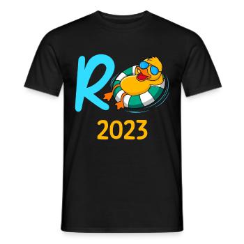 Rente 2023 R-Ente Pensionierung Ruhestand - Männer T-Shirt - Schwarz - Vorne - AI Model Male 178 light (178cm)