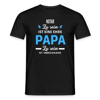 Zu sein ist eine ehre Papa ist undezahlbar Notar - Männer T-Shirt - Schwarz - Vorne - AI Model Male 178 light (178cm)