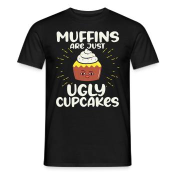 Muffins Are Just Ugly Cupcakes Kawaii Cupcake - Männer T-Shirt - Schwarz - Vorne - AI Model Male 178 light (178cm)