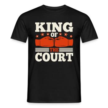 Boxer Quote King Of The Court Boxing Gloves Gift - Männer T-Shirt - Schwarz - Vorne - AI Model Male 178 light (178cm)