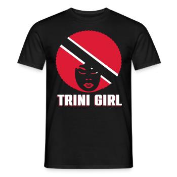 Fille de Trinité-et-Tobago - T-shirt homme - noir - Devant - AI Model Male 178 light (178cm)